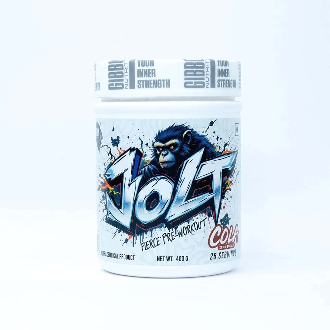 Gibbon JOLT pre-workout tub in Cola flavour